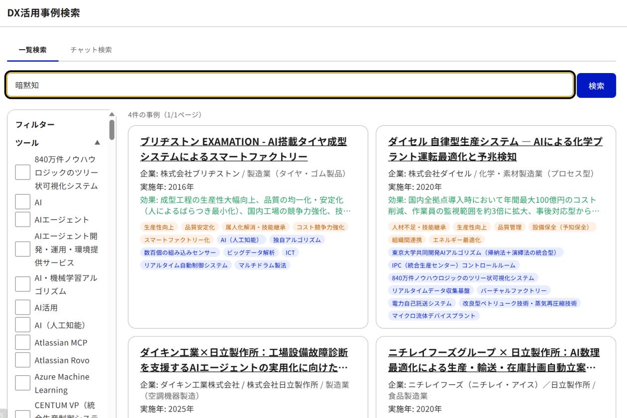 フィルターの動作を検証した画面